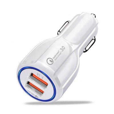 hot sale fast charging dual port qc3.0 phone usb car charger