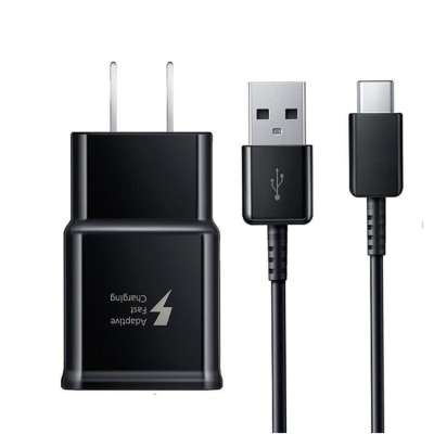 Fast Adaptive 2 in 1 Usb Cable Charger Wall For Samsung S10 Set