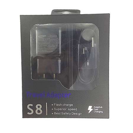 wholesale mobile phone S8 usb wall travel charger for samsung charger with cable